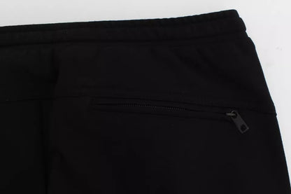 Dolce &amp; Gabbana Pantaloni Casual in Lana Grigio Nero Pantaloni a Righe