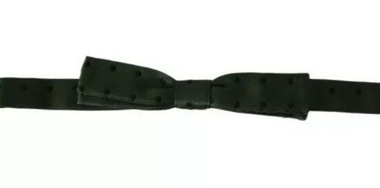 Cravatta a farfalla da uomo Dolce &amp; Gabbana in seta verde a pois