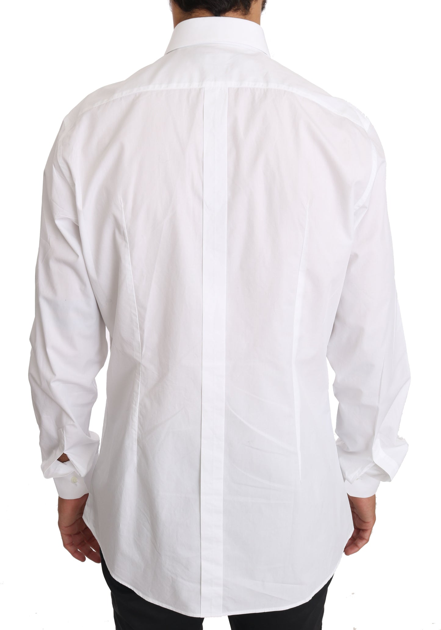 Camicia elegante slim fit Dolce &amp; Gabbana in bianco puro