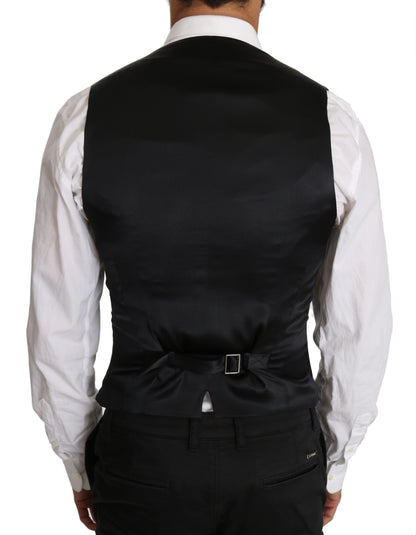 Dolce &amp; Gabbana Gilet in lana slim fit doppiopetto elegante