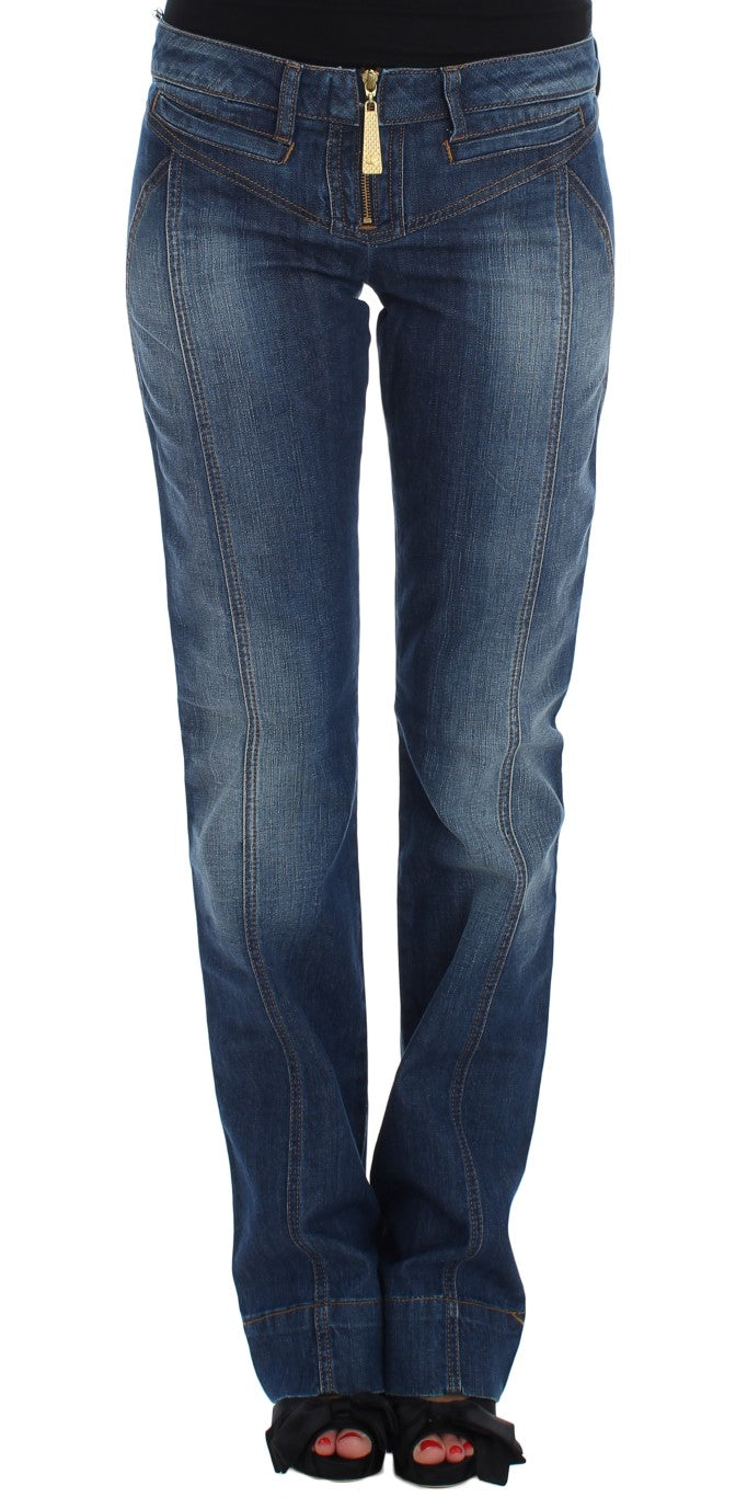 Cavalli Chic Boot Cut Denim Lavato Blu