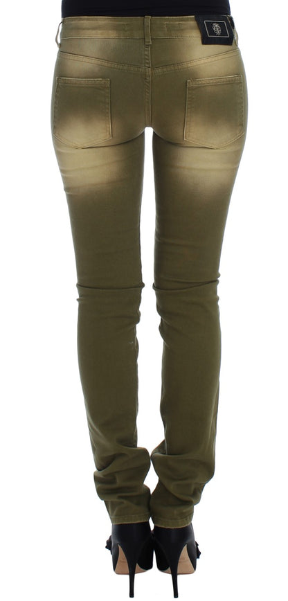 Jeans Cavalli Green Slim Fit in cotone elasticizzato