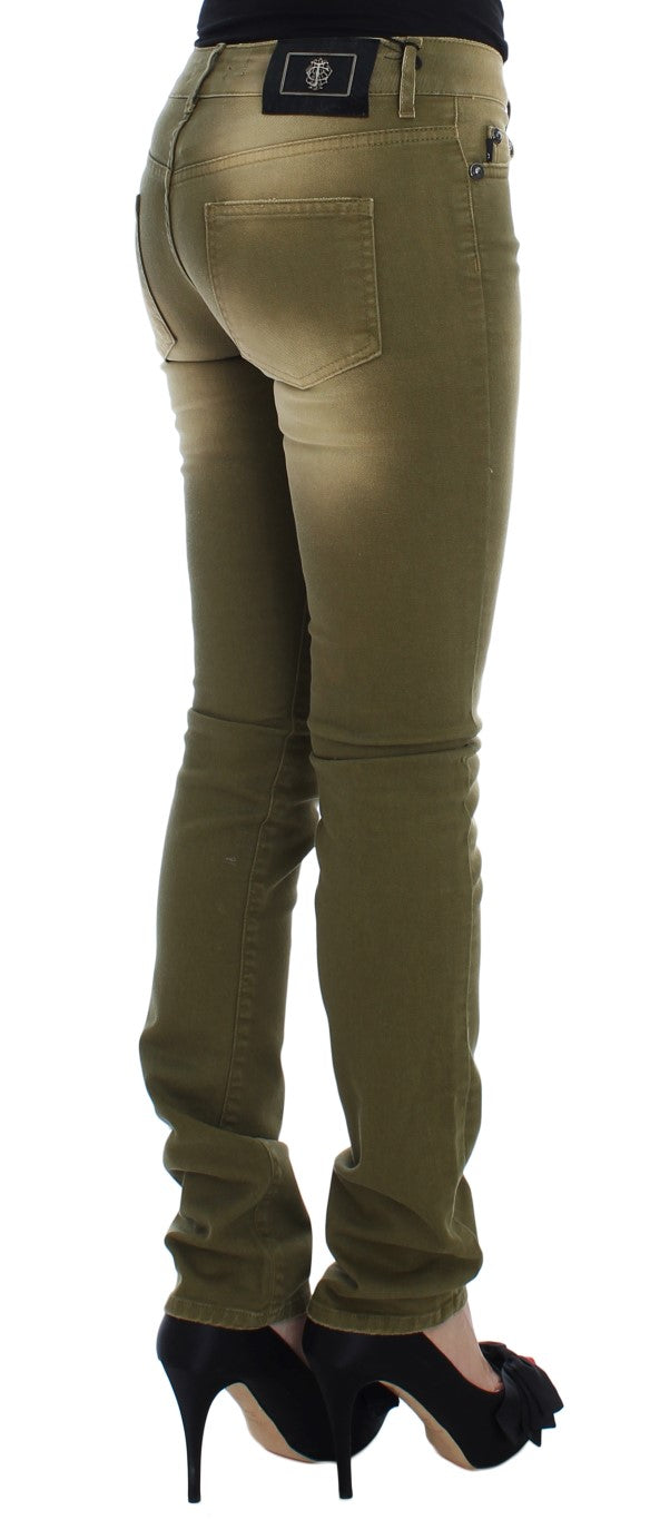 Jeans Cavalli Green Slim Fit in cotone elasticizzato