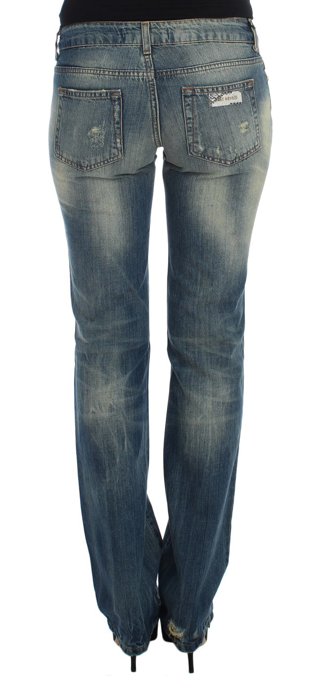 Cavalli Sleek Flair Denim a vita bassa con gamba