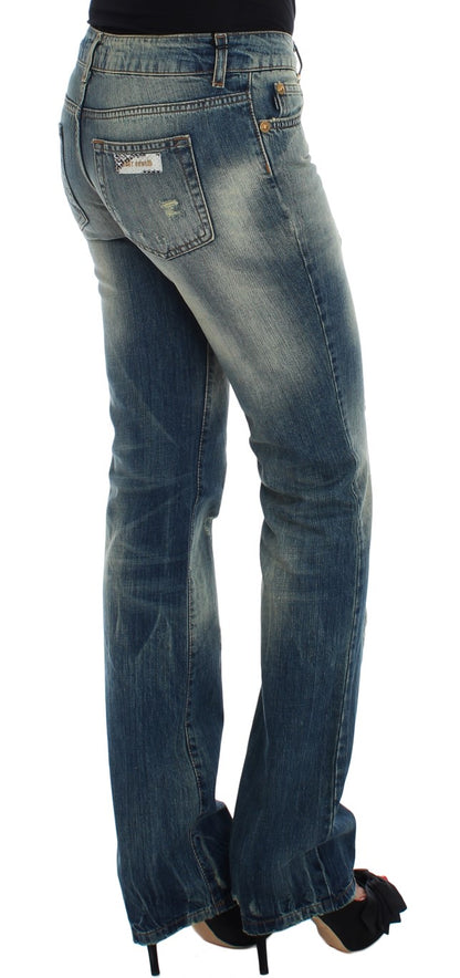 Cavalli Sleek Flair Denim a vita bassa con gamba