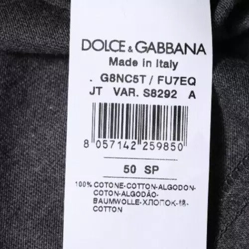 Dolce & Gabbana Dark Gray Crew Neck Short Sleeves T-shirt