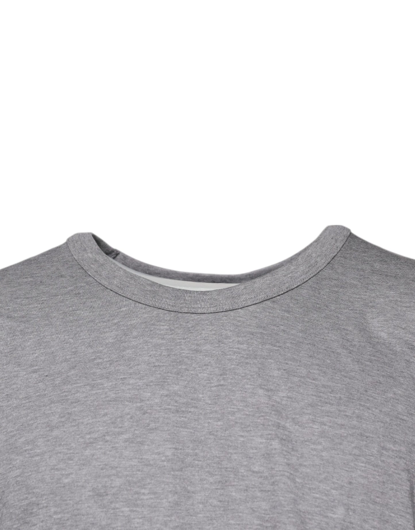 Dolce & Gabbana Gray Cotton Crew Neck Short Sleeves T-shirt