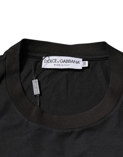 Dolce & Gabbana Black Logo Crew Neck Short Sleeves T-shirt