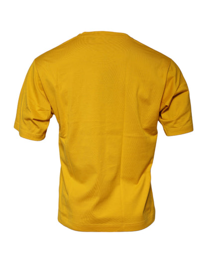 Dolce & Gabbana Dark Yellow Logo Crew Neck Short Sleeves T-shirt