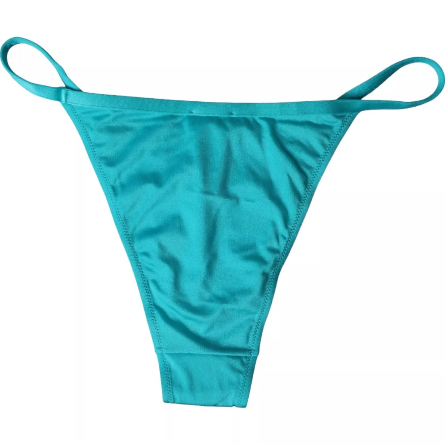 Dolce &amp; Gabbana Blu Verde Nylon Beachwear Costume da bagno Slip Bikini