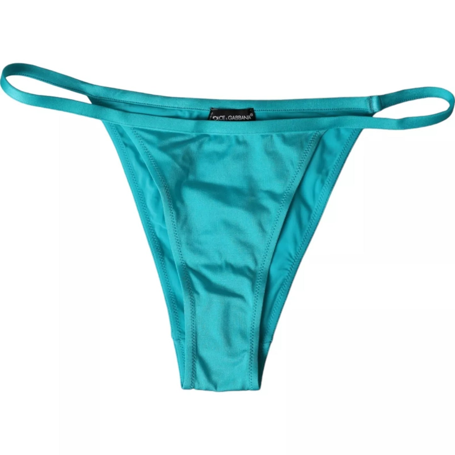 Dolce &amp; Gabbana Blu Verde Nylon Beachwear Costume da bagno Slip Bikini