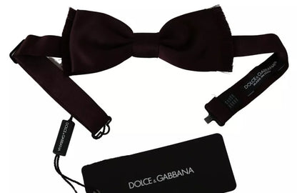 Papillon classico Dolce &amp; Gabbana Bordeaux Rosso Seta Solido