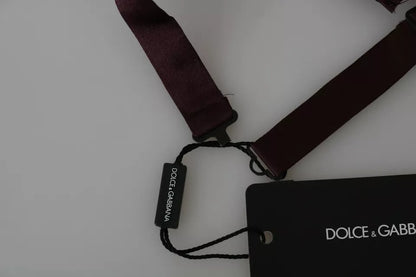 Papillon classico Dolce &amp; Gabbana Bordeaux Rosso Seta Solido