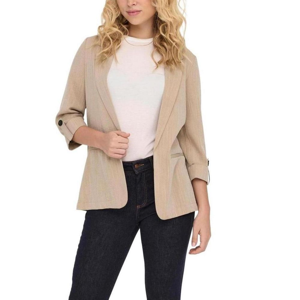 Only Beige Viscose Suits & Blazer