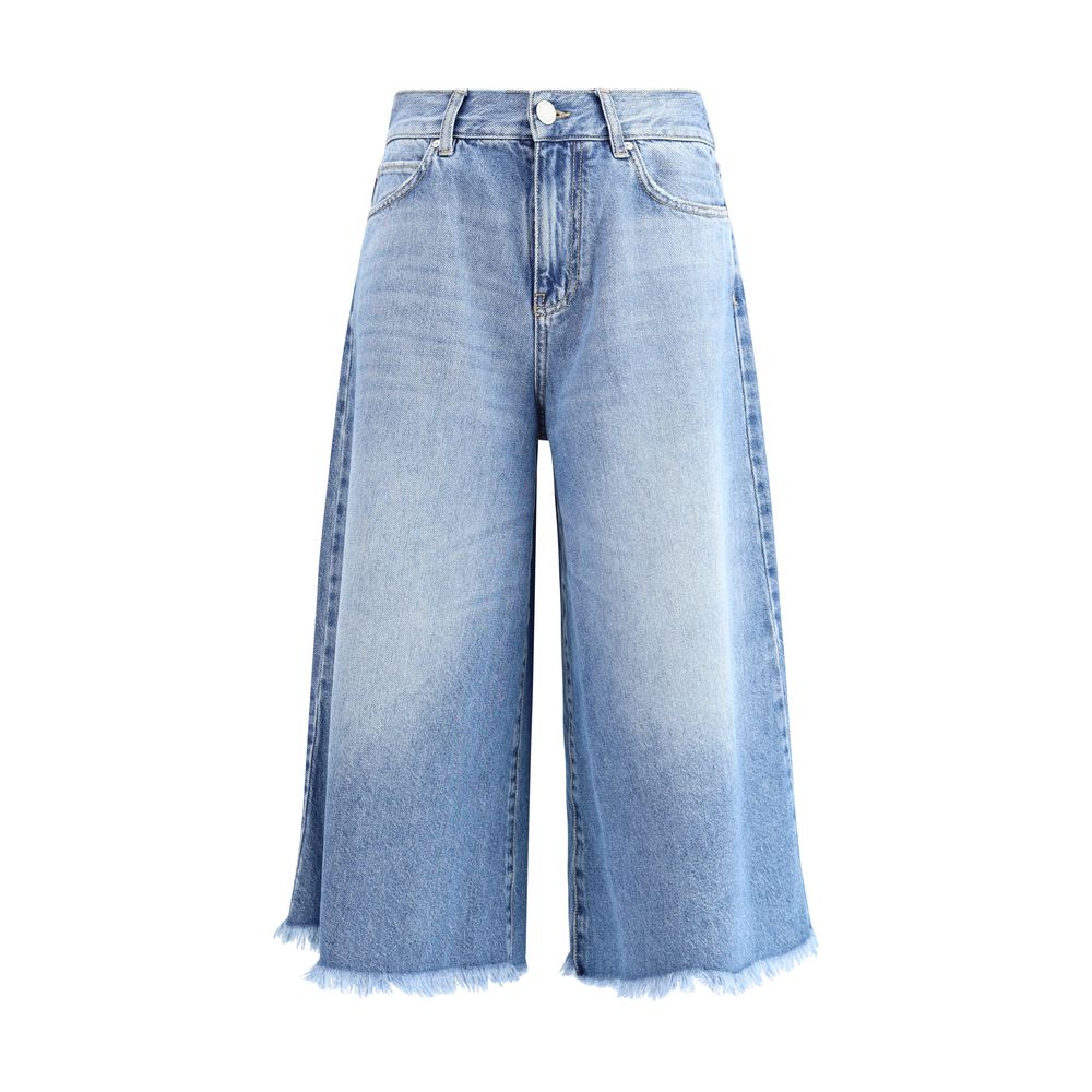 PINKO Knee-length denim shorts