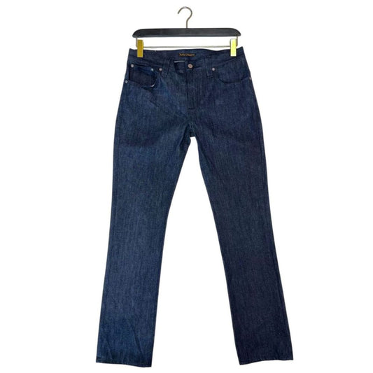 Jeans da uomo in cotone blu Nudie Jeans