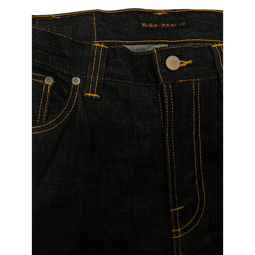 Jeans da uomo in cotone nero Nudie Jeans