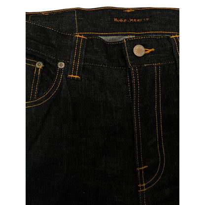 Jeans da uomo in cotone nero Nudie Jeans