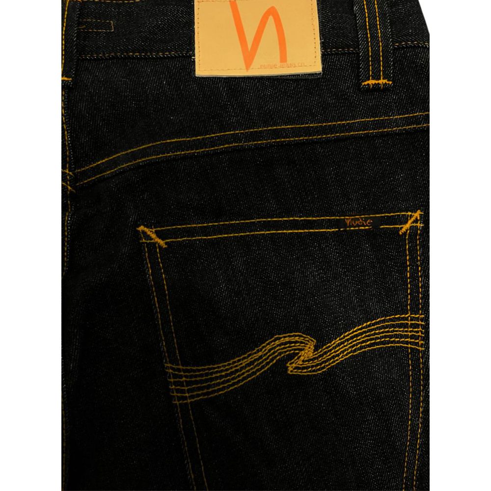 Jeans da uomo in cotone nero Nudie Jeans