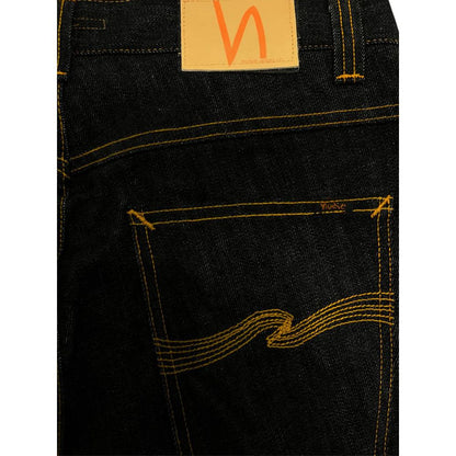 Jeans da uomo in cotone nero Nudie Jeans