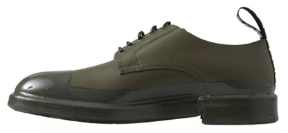 Dolce &amp; Gabbana Scarpe eleganti in pelle verde con suola in gomma