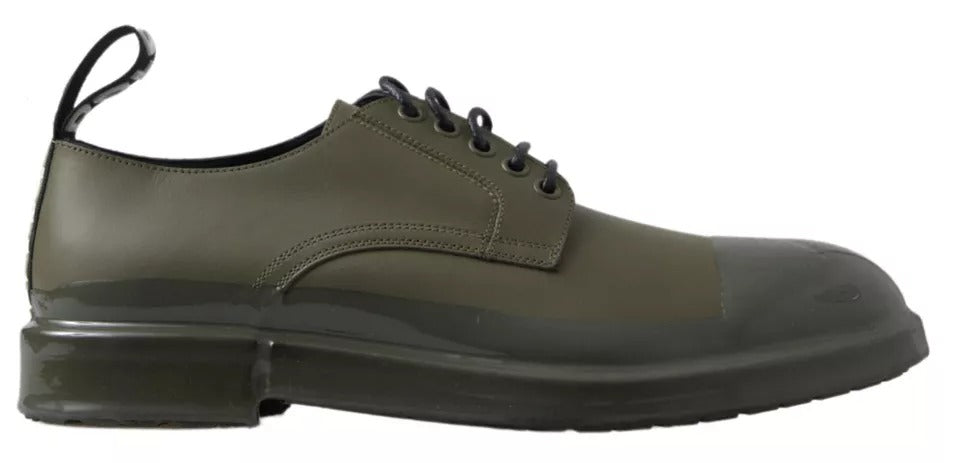Dolce &amp; Gabbana Scarpe eleganti in pelle verde con suola in gomma