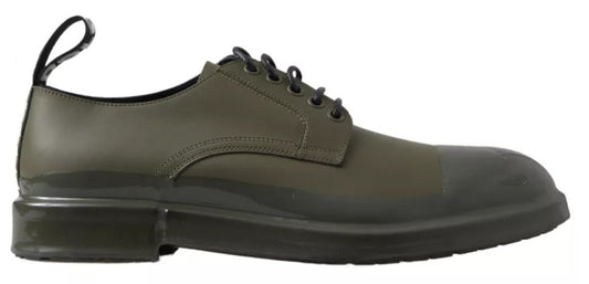 Dolce &amp; Gabbana Scarpe eleganti in pelle verde con suola in gomma