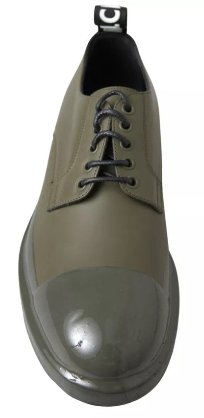 Dolce &amp; Gabbana Scarpe eleganti in pelle verde con suola in gomma