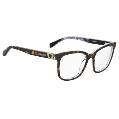 Montature in acetato marrone Love Moschino