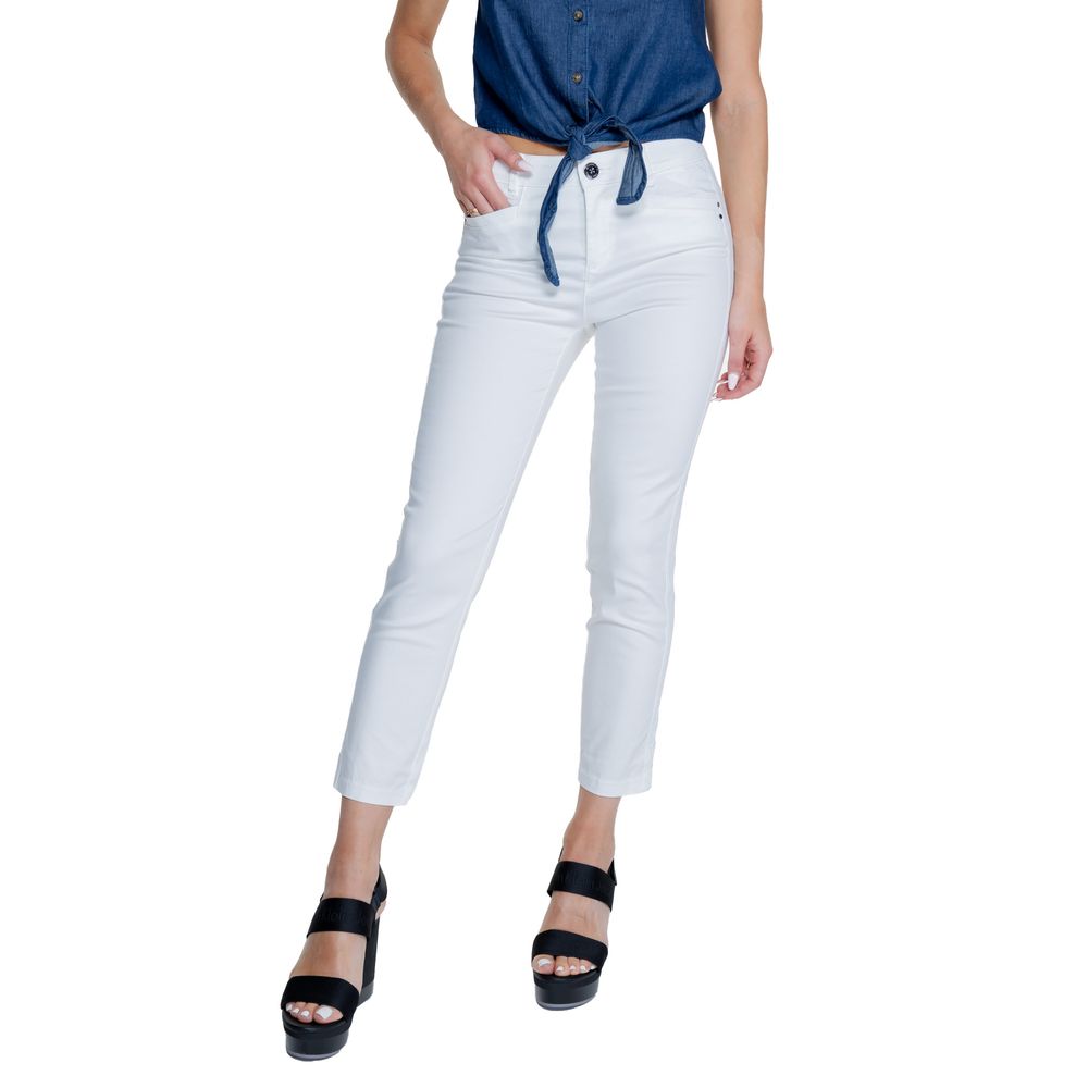 Street One White Cotton Jeans & Pant