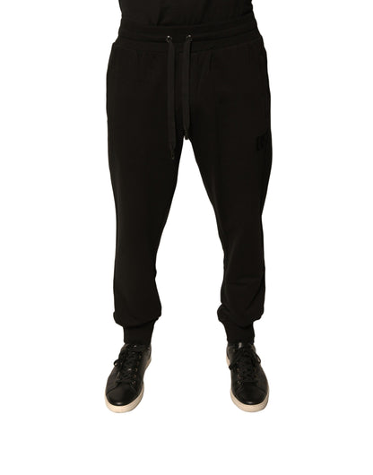 Dolce &amp; Gabbana Jogger in cotone nero da uomo Pantaloni della tuta