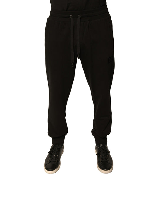 Dolce &amp; Gabbana Jogger in cotone nero da uomo Pantaloni della tuta