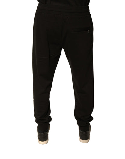 Dolce &amp; Gabbana Jogger in cotone nero da uomo Pantaloni della tuta