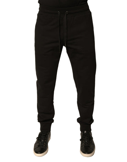 Dolce &amp; Gabbana Jogger in cotone nero da uomo Pantaloni della tuta