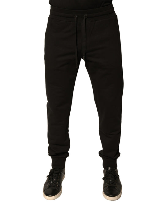 Dolce &amp; Gabbana Jogger in cotone nero da uomo Pantaloni della tuta