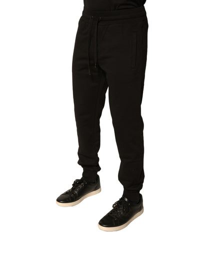 Dolce &amp; Gabbana Jogger in cotone nero da uomo Pantaloni della tuta