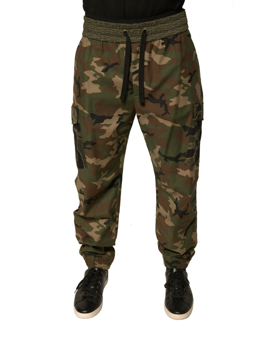 Pantaloni della tuta cargo mimetici multicolore Dolce &amp; Gabbana