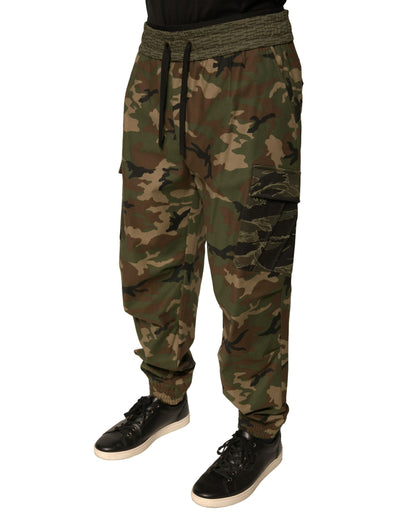 Pantaloni della tuta cargo mimetici multicolore Dolce &amp; Gabbana