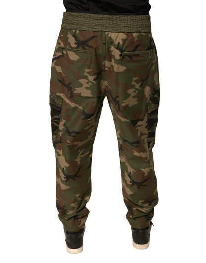 Pantaloni della tuta cargo mimetici multicolore Dolce &amp; Gabbana