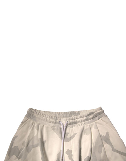 Pantaloni cargo da jogging mimetici bianchi Dolce &amp; Gabbana