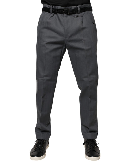 Pantaloni eleganti affusolati grigi Dolce &amp; Gabbana