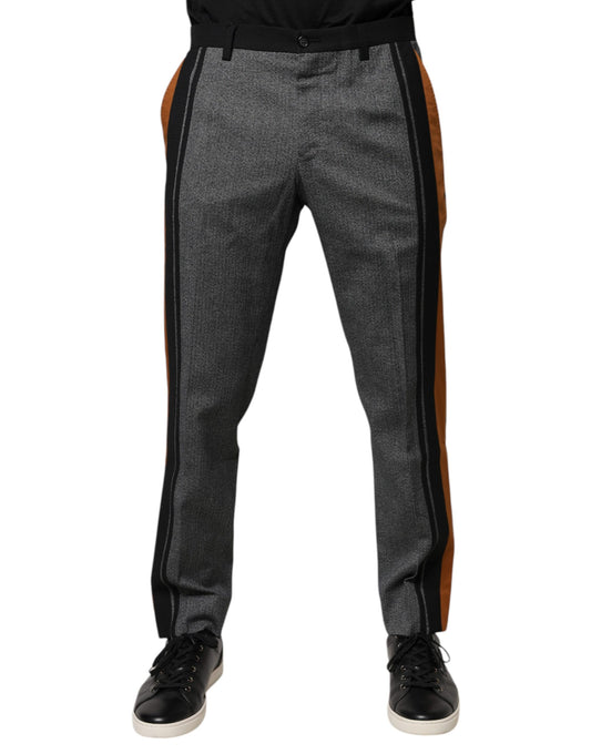 Dolce &amp; Gabbana Pantaloni eleganti affusolati in cotone multicolore