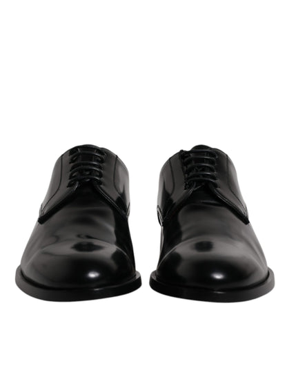 Dolce &amp; Gabbana Scarpe eleganti da sera stringate in pelle di vitello nera Derby