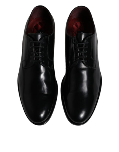 Dolce &amp; Gabbana Scarpe eleganti da sera stringate in pelle di vitello nera Derby