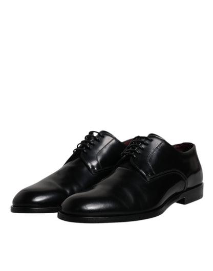 Dolce &amp; Gabbana Scarpe eleganti da sera stringate in pelle di vitello nera Derby