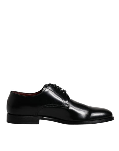 Dolce &amp; Gabbana Scarpe eleganti da sera stringate in pelle di vitello nera Derby