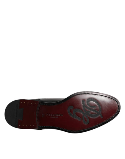 Dolce &amp; Gabbana Scarpe eleganti da sera stringate in pelle di vitello nera Derby