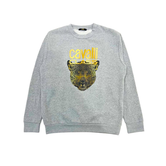 Maglione da donna in poliestere grigio Cavalli Class