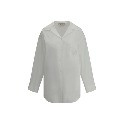 Blumarine Shirt with strassed logo