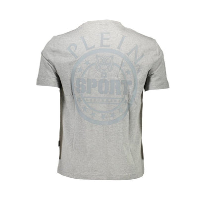 Plein Sport Gray Cotton Men T-Shirt